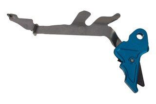 Overwatch precision tac trigger for walther pistols in a blue and black color